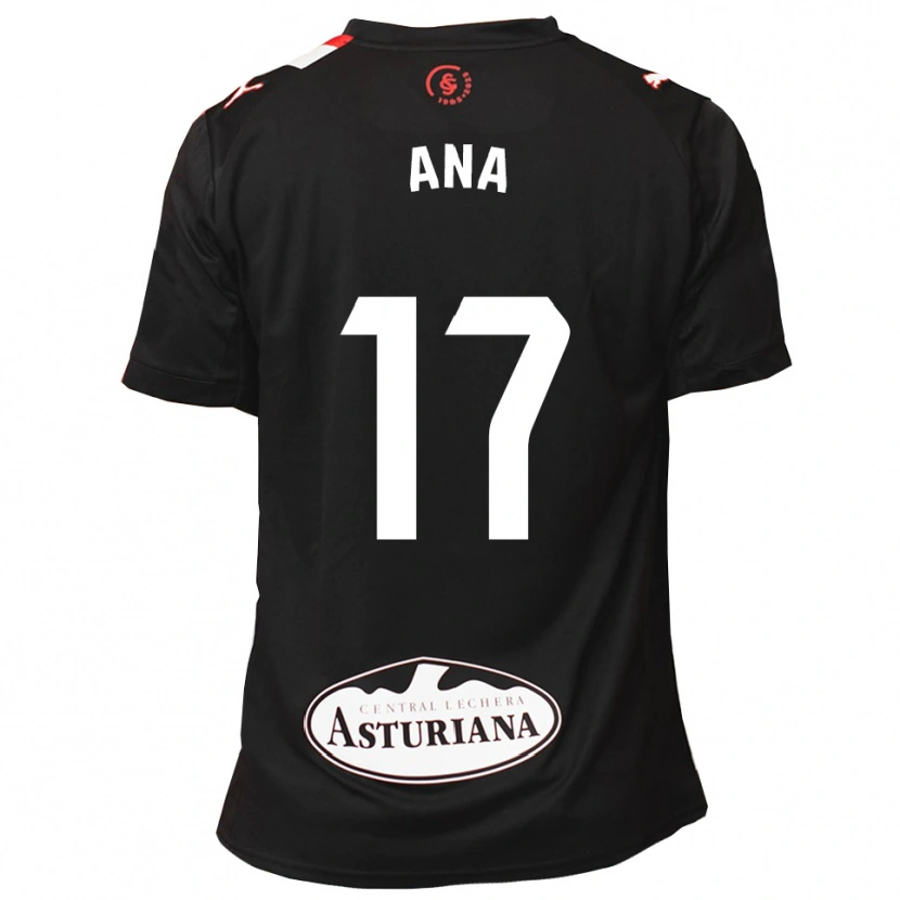 Danxen Kvinnor Ana Gloria Campoamor Paredes #17 Svart Vit Bortatröja Matchtröjor 2025/26 Tröjor T-Tröja