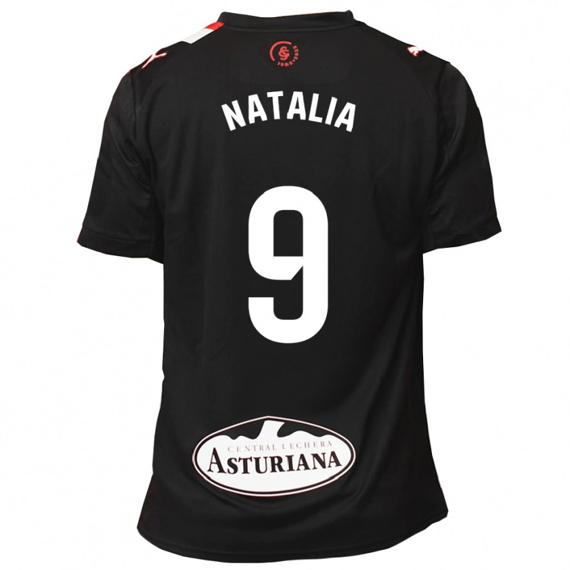 Danxen Kvinnor Natalia Sobero González #9 Svart Vit Bortatröja Matchtröjor 2025/26 Tröjor T-Tröja