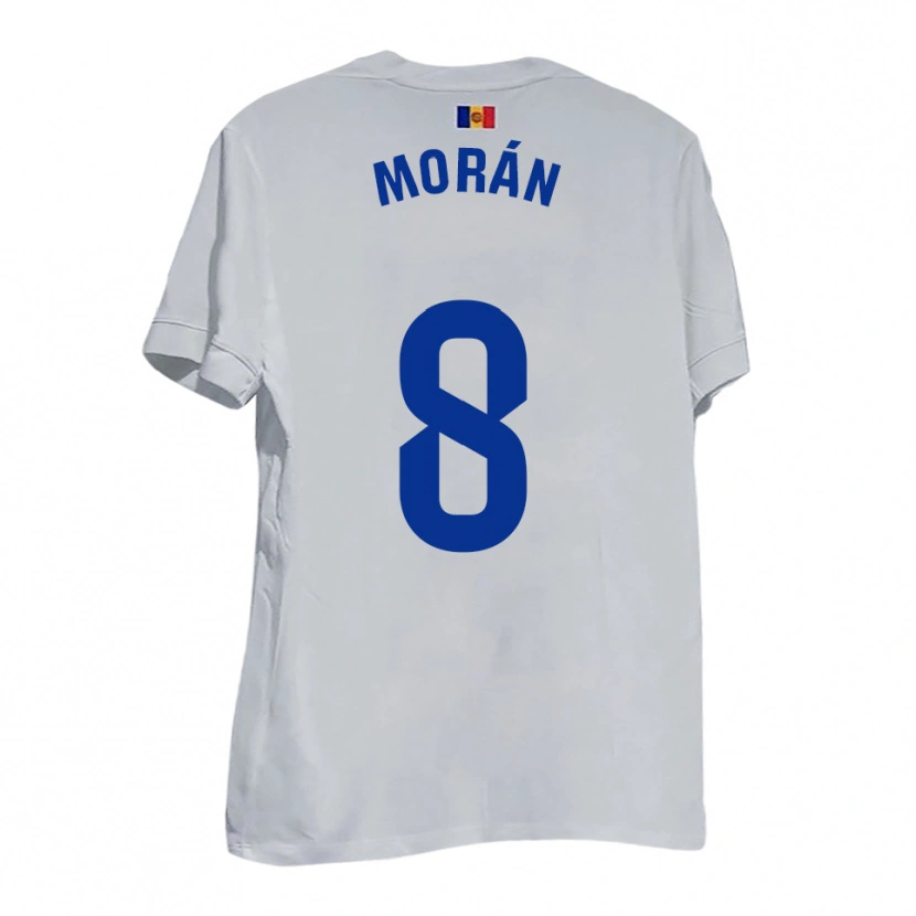 Danxen Kvinnor Erik Morán #8 Vitt Blått Gult Bortatröja Matchtröjor 2025/26 Tröjor T-Tröja