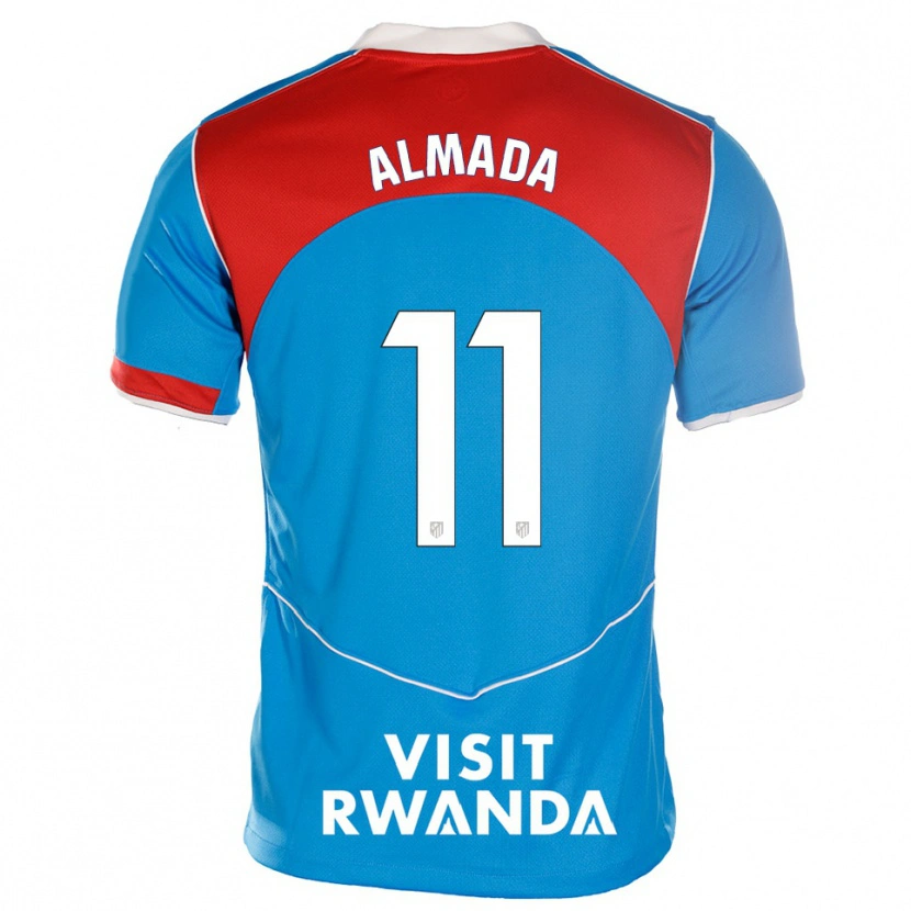 Danxen Kvinnor Thiago Almada #11 Blå Vit Tredjesatsen Matchtröjor 2025/26 Tröjor T-Tröja