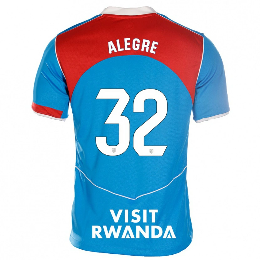 Danxen Kvinnor Juan Alegre #32 Blå Vit Tredjesatsen Matchtröjor 2025/26 Tröjor T-Tröja