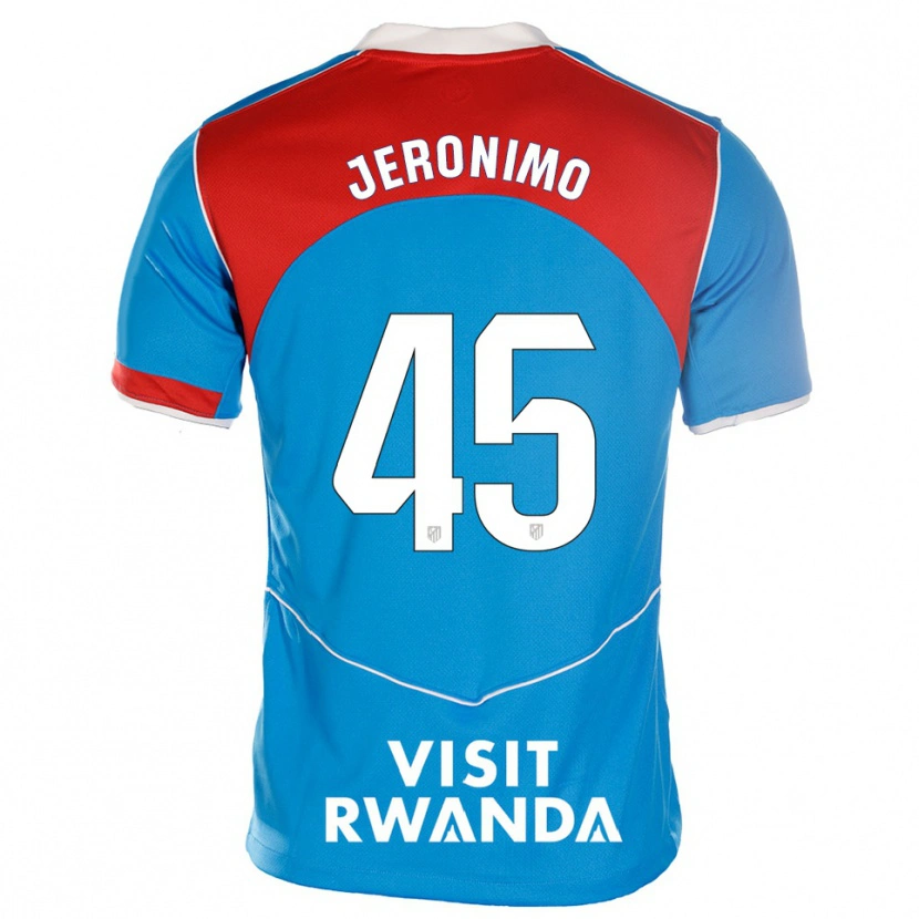 Danxen Kvinnor Isaiah Jeronimo #45 Blå Vit Tredjesatsen Matchtröjor 2025/26 Tröjor T-Tröja