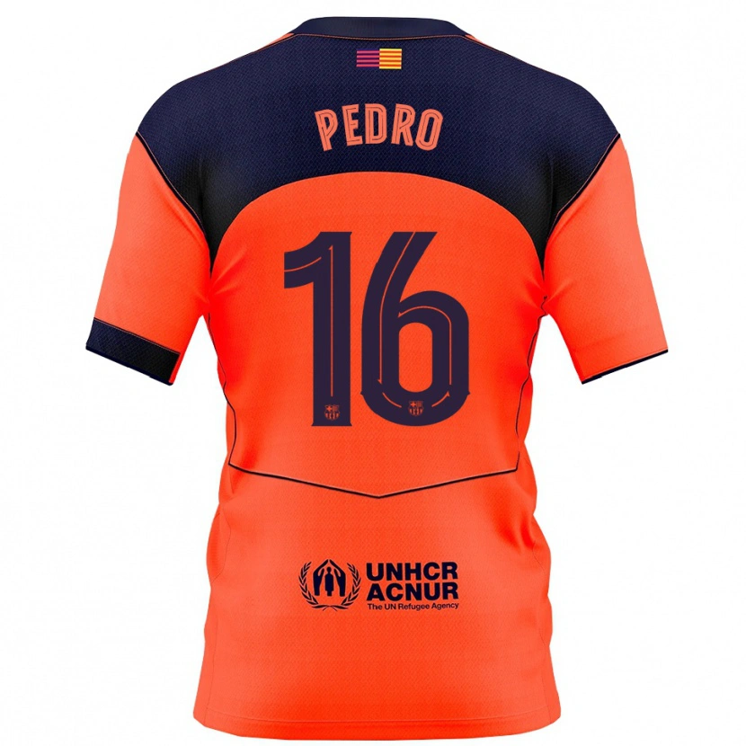Danxen Kvinnor Pedro Rodríguez #16 Orange Marinblå Tredjesatsen Matchtröjor 2025/26 Tröjor T-Tröja
