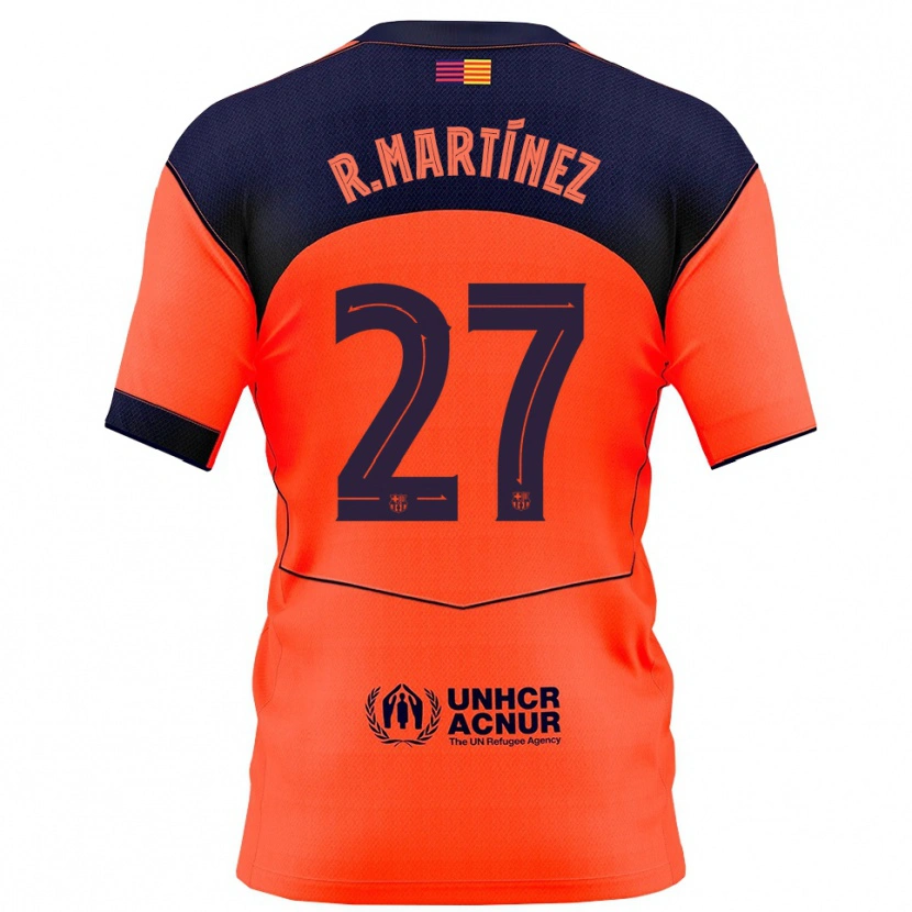 Danxen Kvinnor Roger Martínez #27 Orange Marinblå Tredjesatsen Matchtröjor 2025/26 Tröjor T-Tröja