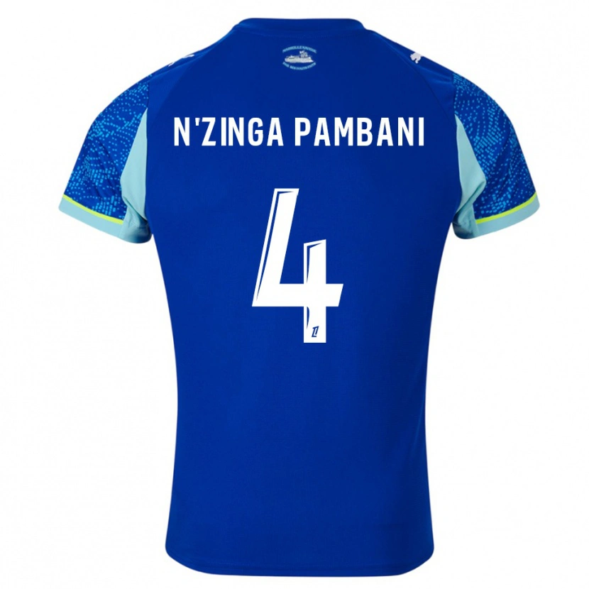 Danxen Kvinnor Pladi N'zinga Pambani #4 Himmelsblå Vit Tredjesatsen Matchtröjor 2025/26 Tröjor T-Tröja