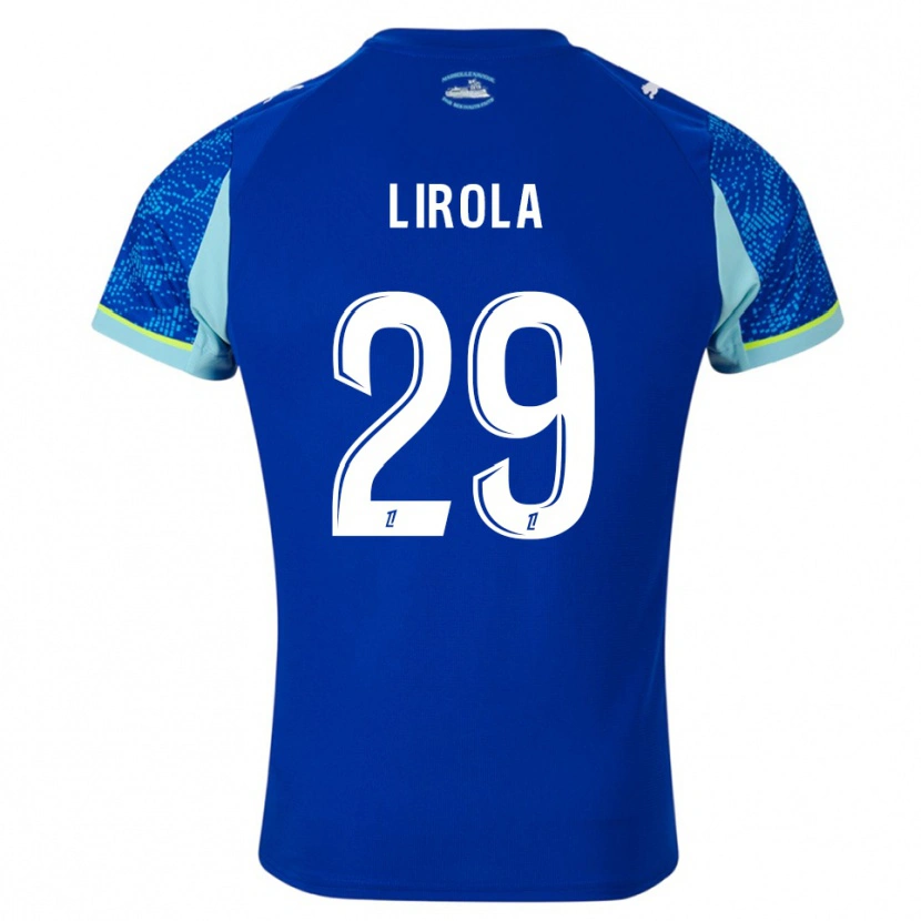 Danxen Kvinnor Pol Lirola #29 Himmelsblå Vit Tredjesatsen Matchtröjor 2025/26 Tröjor T-Tröja
