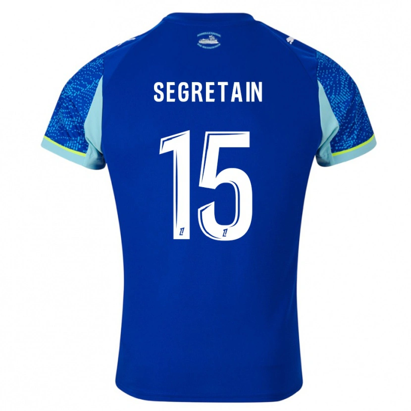 Danxen Kvinnor Julie Ségrétain #15 Himmelsblå Vit Tredjesatsen Matchtröjor 2025/26 Tröjor T-Tröja