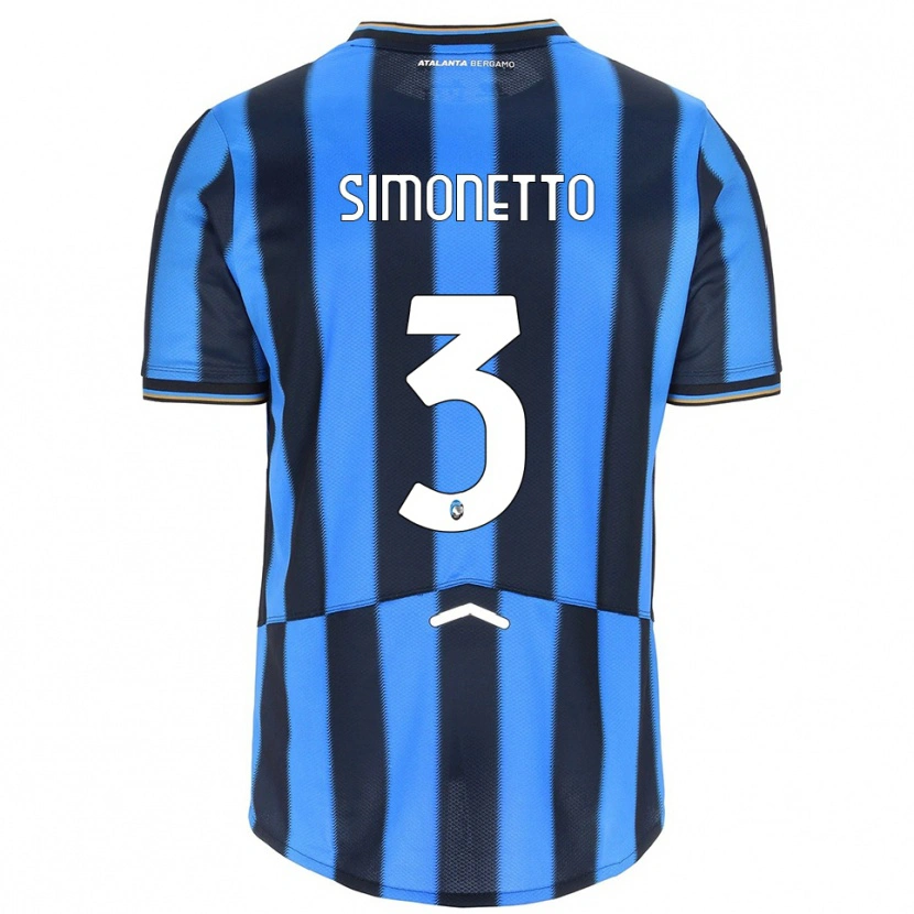Danxen Barn Federico Simonetto #3 Himmelsblå Svart Hemmatröja Matchtröjor 2025/26 Tröjor T-Tröja