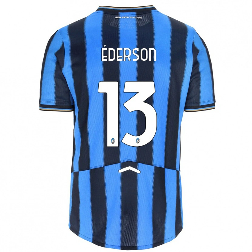 Danxen Barn Éderson #13 Himmelsblå Svart Hemmatröja Matchtröjor 2025/26 Tröjor T-Tröja