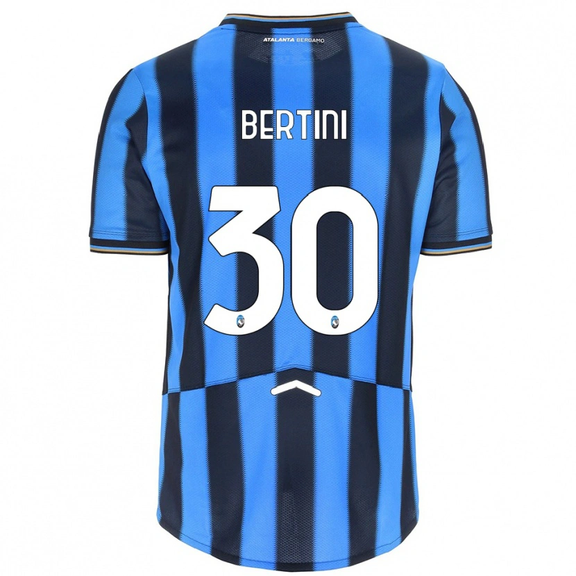 Danxen Barn Tommaso Bertini #30 Himmelsblå Svart Hemmatröja Matchtröjor 2025/26 Tröjor T-Tröja