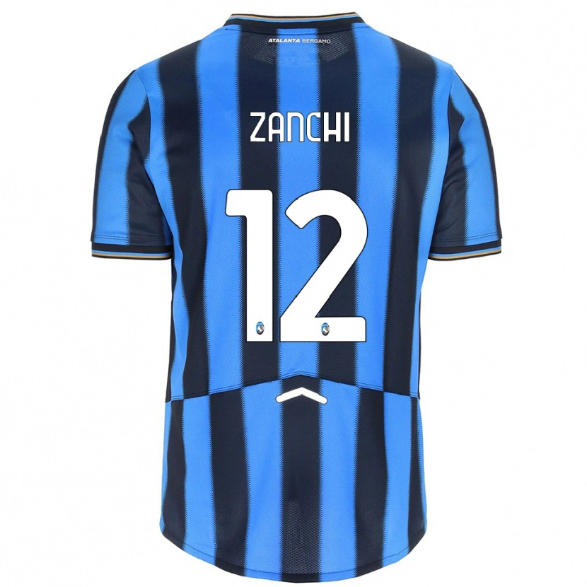 Danxen Barn Edoardo Zanchi #12 Himmelsblå Svart Hemmatröja Matchtröjor 2025/26 Tröjor T-Tröja
