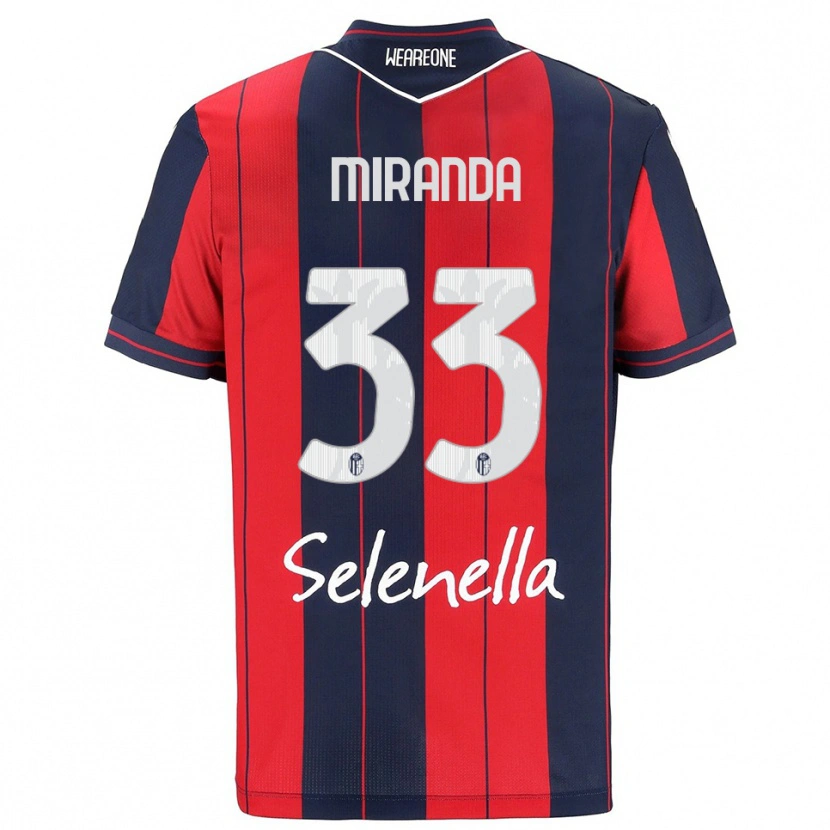 Danxen Barn Juan Miranda #33 Röd Marinblå Hemmatröja Matchtröjor 2025/26 Tröjor T-Tröja