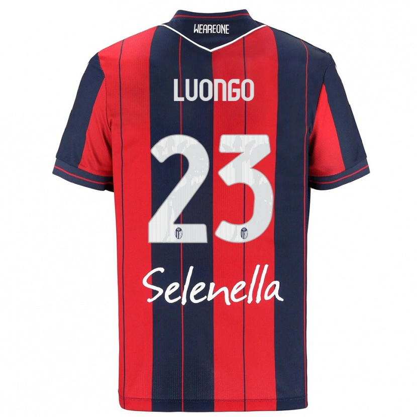 Danxen Barn Francesco Luongo #23 Röd Marinblå Hemmatröja Matchtröjor 2025/26 Tröjor T-Tröja