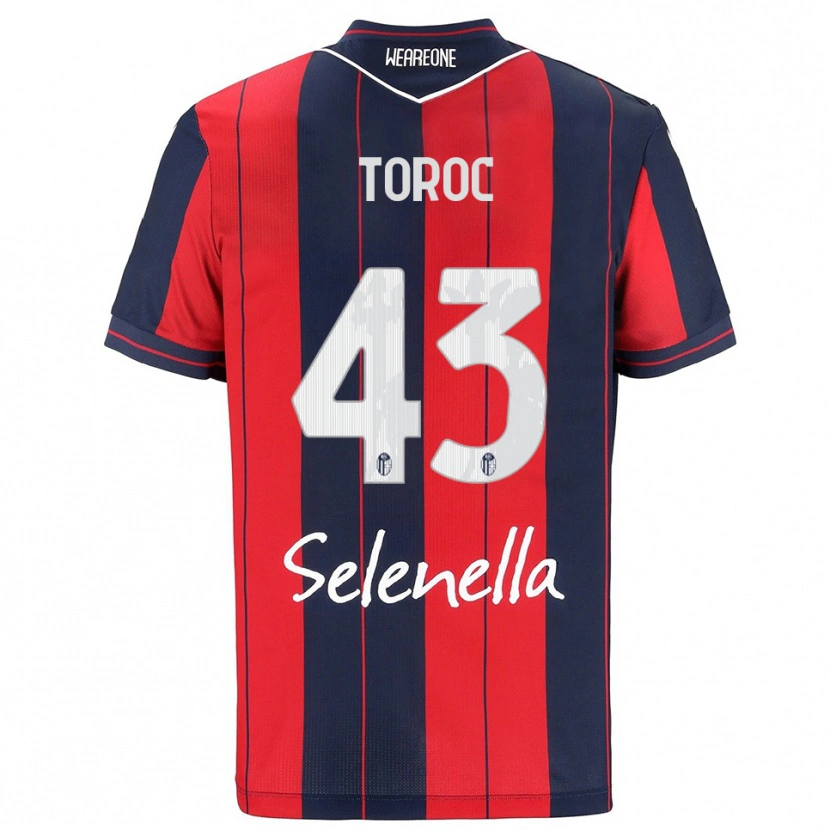 Danxen Barn Andrei Toroc #43 Röd Marinblå Hemmatröja Matchtröjor 2025/26 Tröjor T-Tröja