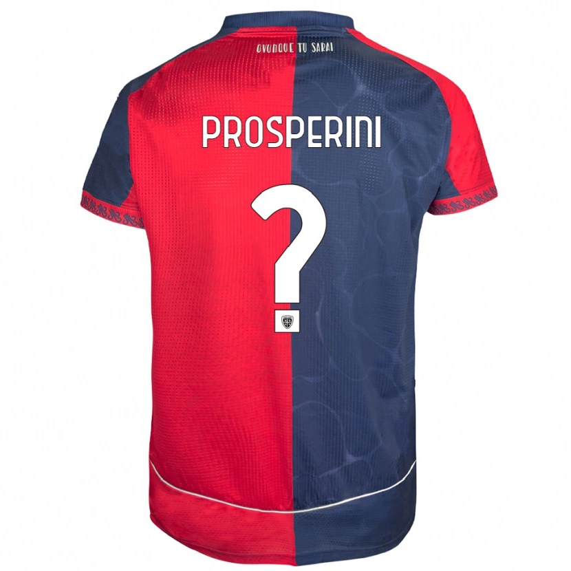 Danxen Barn Matteo Prosperini #0 Röd Marinblå Hemmatröja Matchtröjor 2025/26 Tröjor T-Tröja