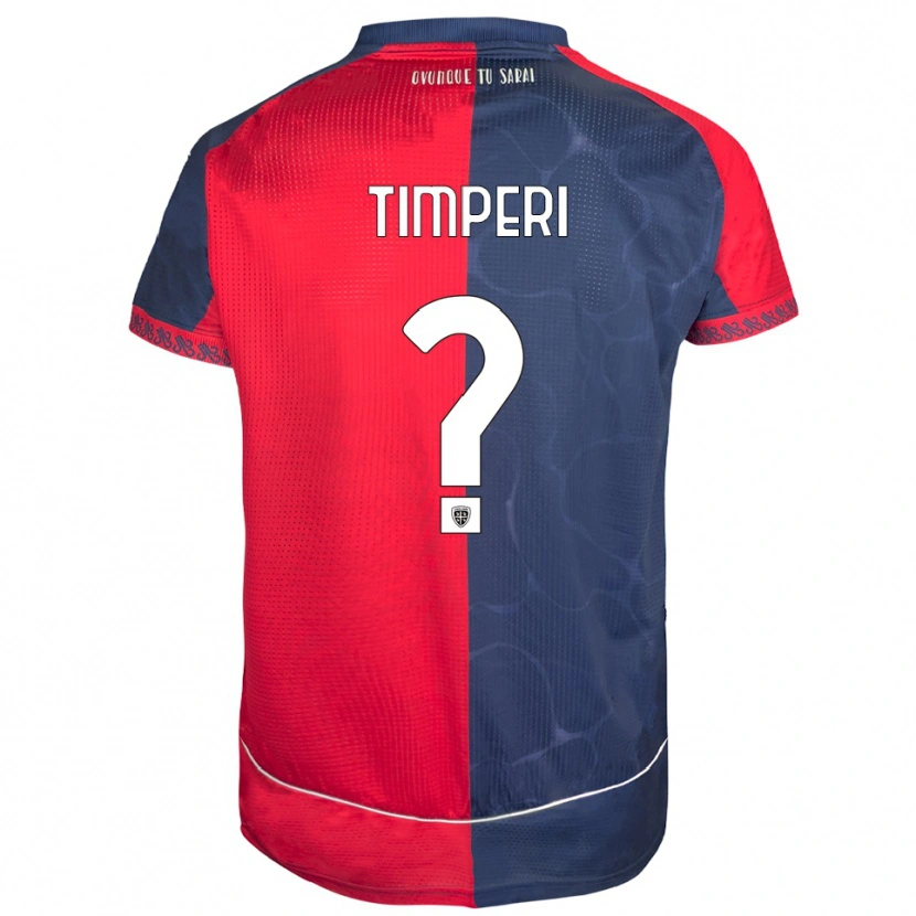 Danxen Barn Giordano Timperi #0 Röd Marinblå Hemmatröja Matchtröjor 2025/26 Tröjor T-Tröja