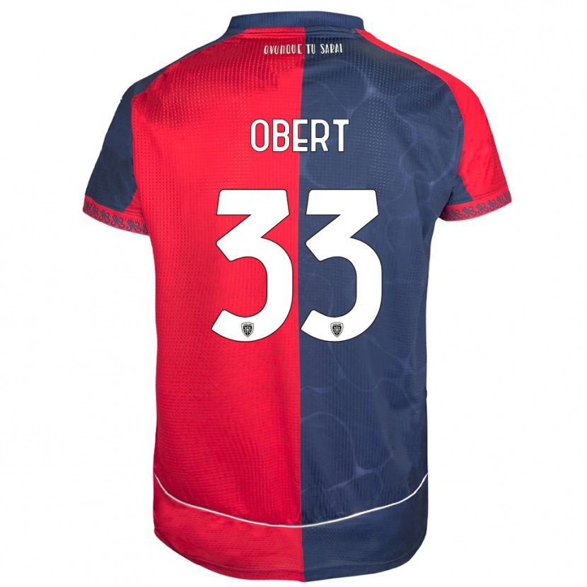 Danxen Barn Adam Obert #33 Röd Marinblå Hemmatröja Matchtröjor 2025/26 Tröjor T-Tröja