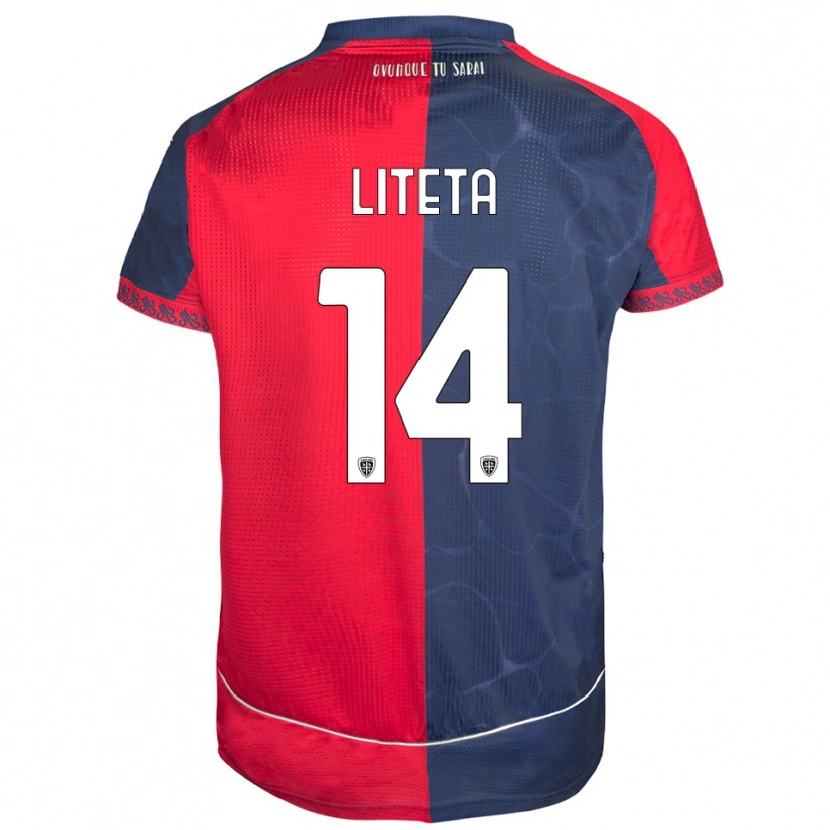 Danxen Barn Joseph Liteta #14 Röd Marinblå Hemmatröja Matchtröjor 2025/26 Tröjor T-Tröja