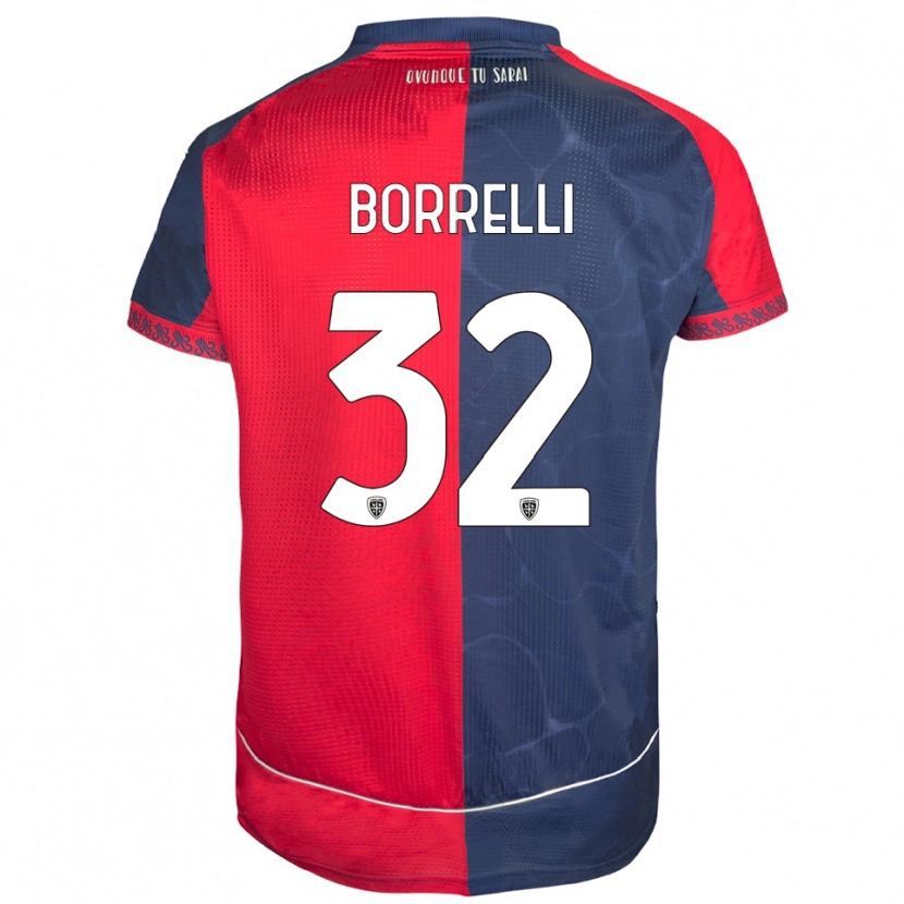 Danxen Barn Gennaro Borrelli #32 Röd Marinblå Hemmatröja Matchtröjor 2025/26 Tröjor T-Tröja