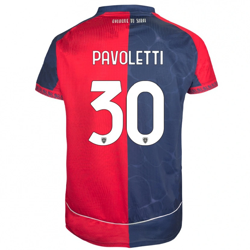 Danxen Barn Leonardo Pavoletti #30 Röd Marinblå Hemmatröja Matchtröjor 2025/26 Tröjor T-Tröja
