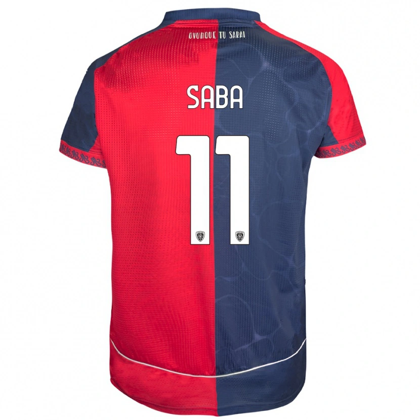 Danxen Barn Alessio Saba #11 Röd Marinblå Hemmatröja Matchtröjor 2025/26 Tröjor T-Tröja