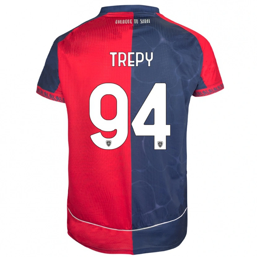Danxen Barn Yael Trepy #94 Röd Marinblå Hemmatröja Matchtröjor 2025/26 Tröjor T-Tröja