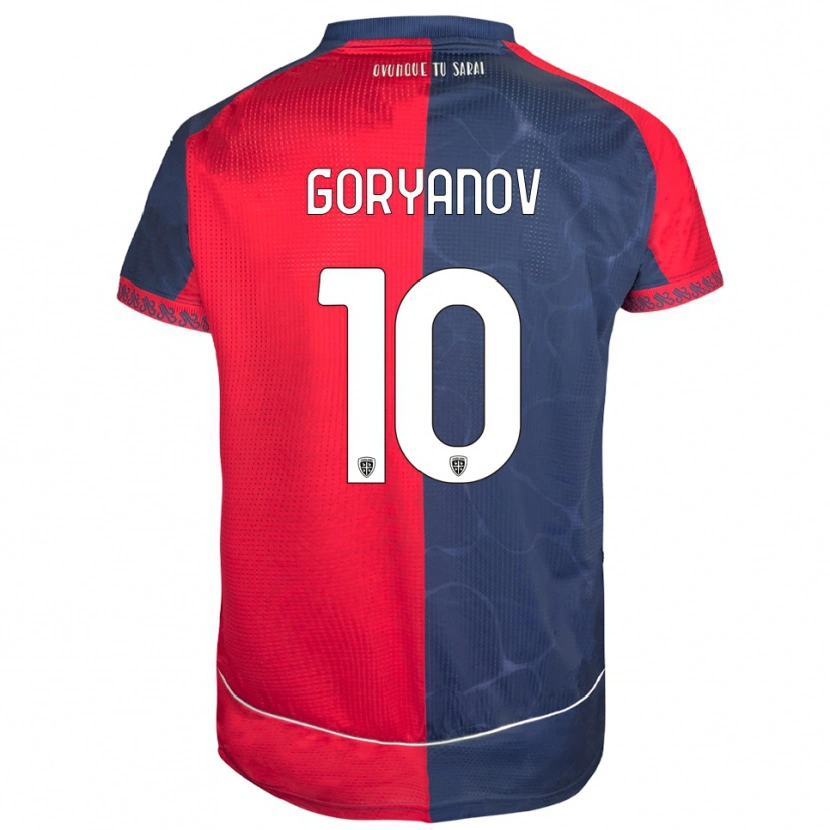 Danxen Barn Kristiyan Goryanov #10 Röd Marinblå Hemmatröja Matchtröjor 2025/26 Tröjor T-Tröja