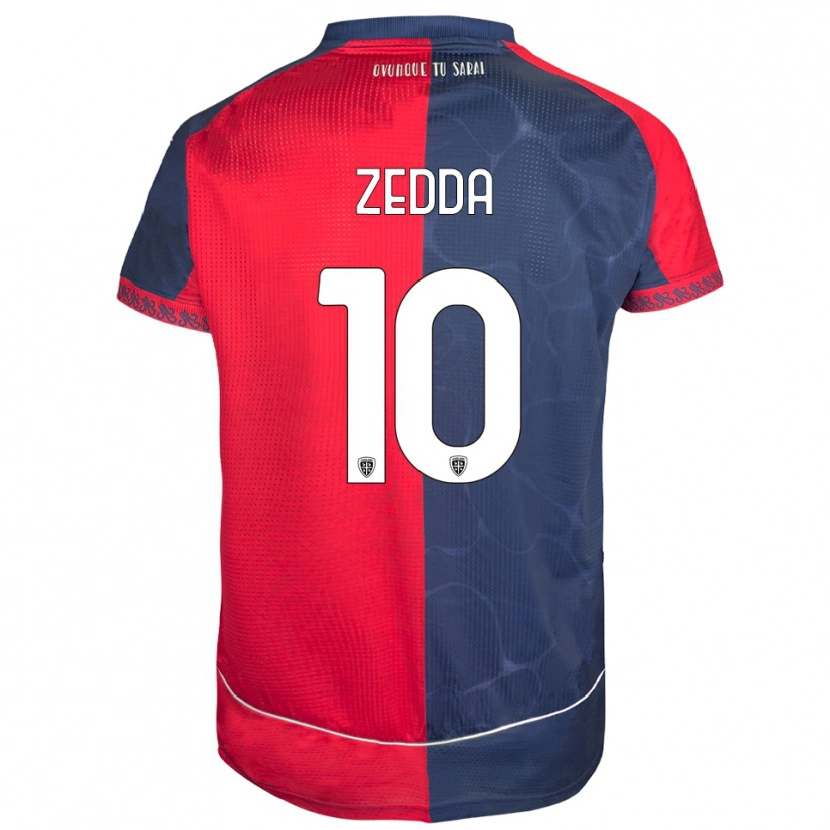 Danxen Barn Diego Zedda #10 Röd Marinblå Hemmatröja Matchtröjor 2025/26 Tröjor T-Tröja