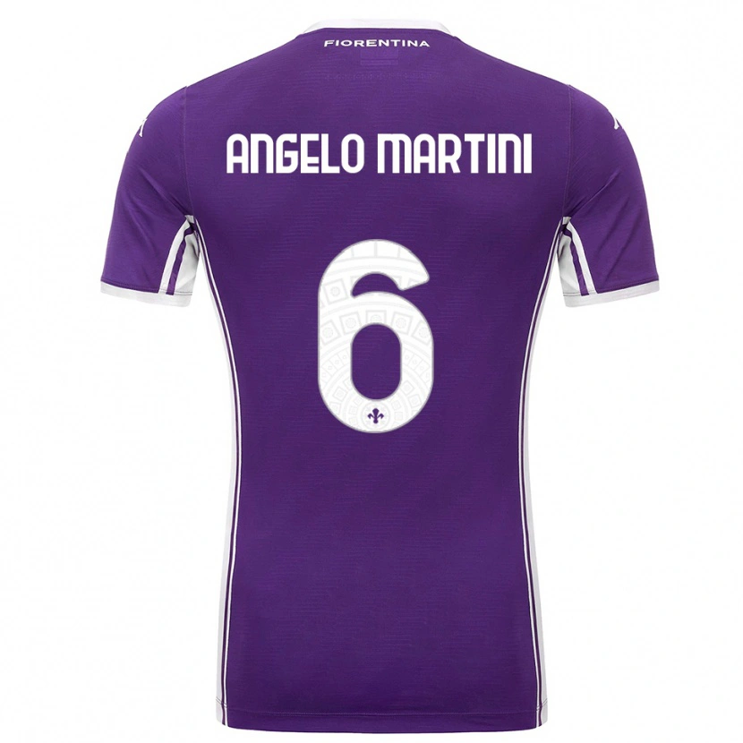 Danxen Barn Angelo Martini #6 Lila Vit Hemmatröja Matchtröjor 2025/26 Tröjor T-Tröja