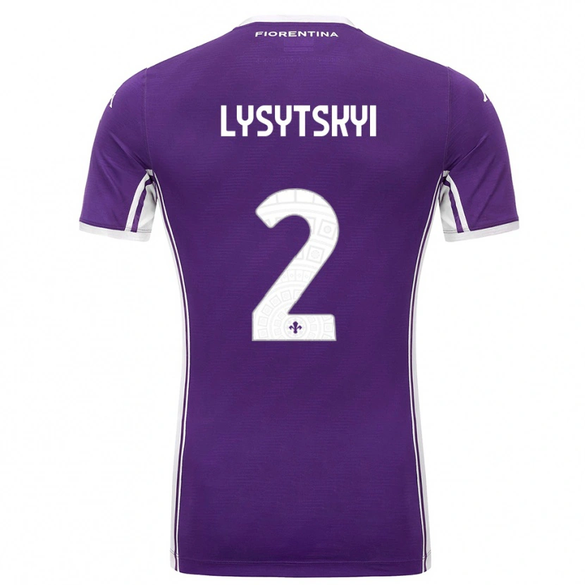 Danxen Barn Andriy Lysytskyi #2 Lila Vit Hemmatröja Matchtröjor 2025/26 Tröjor T-Tröja