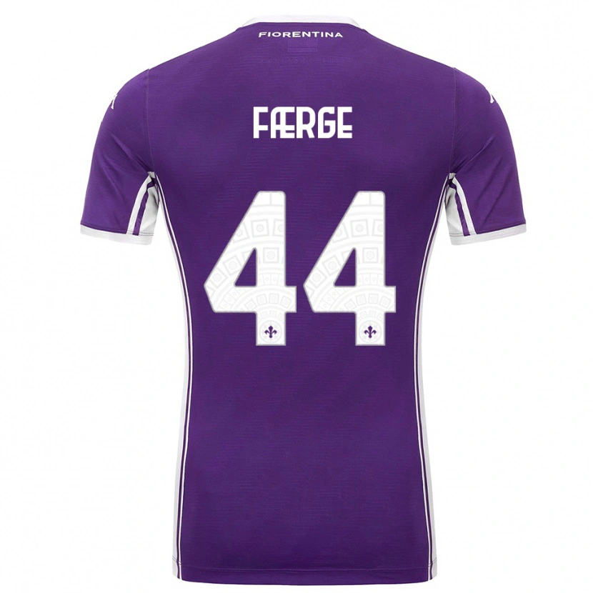 Danxen Barn Emma Skou Færge #44 Lila Vit Hemmatröja Matchtröjor 2025/26 Tröjor T-Tröja