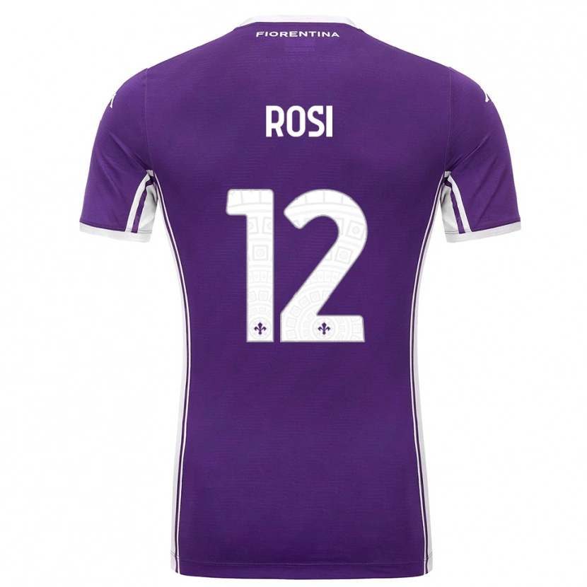 Danxen Barn Ettore Rosi #12 Lila Vit Hemmatröja Matchtröjor 2025/26 Tröjor T-Tröja