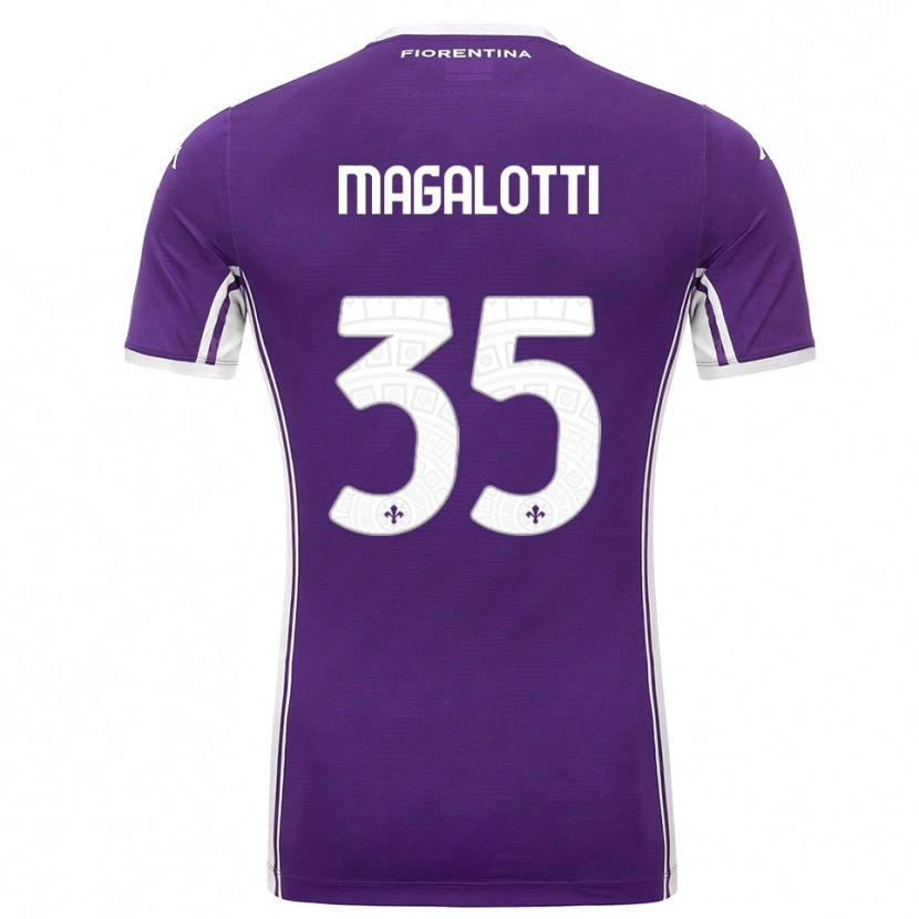 Danxen Barn Mattia Magalotti #35 Lila Vit Hemmatröja Matchtröjor 2025/26 Tröjor T-Tröja