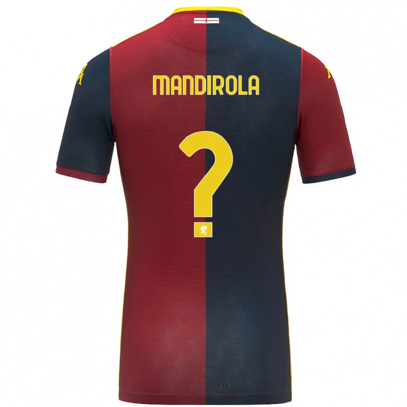 Danxen Barn Gabriele Mandirola #0 Röd Kungsblå Hemmatröja Matchtröjor 2025/26 Tröjor T-Tröja