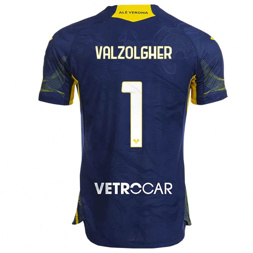 Danxen Barn Chiara Valzolgher #1 Marinblå Gul Hemmatröja Matchtröjor 2025/26 Tröjor T-Tröja