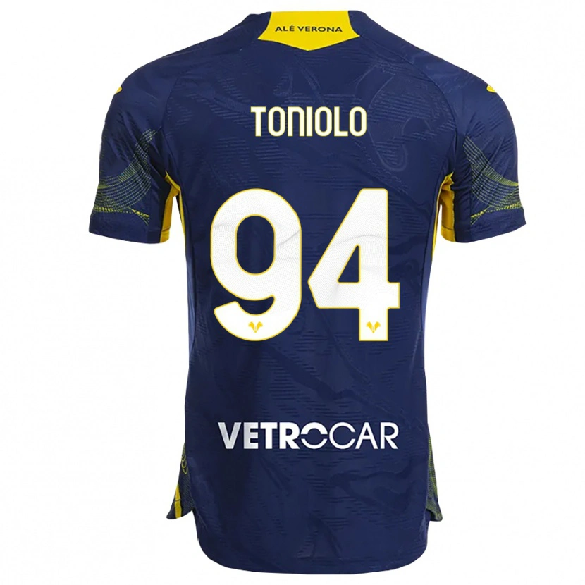 Danxen Barn Giacomo Toniolo #94 Marinblå Gul Hemmatröja Matchtröjor 2025/26 Tröjor T-Tröja