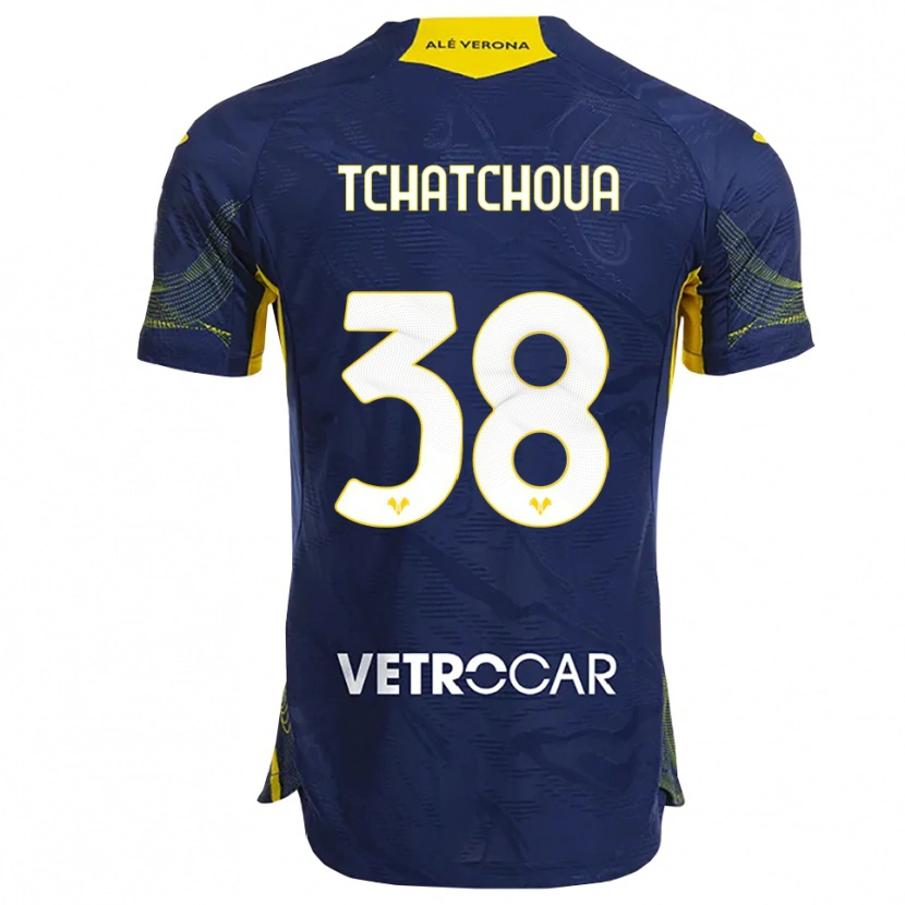 Danxen Barn Jackson Tchatchoua #38 Marinblå Gul Hemmatröja Matchtröjor 2025/26 Tröjor T-Tröja