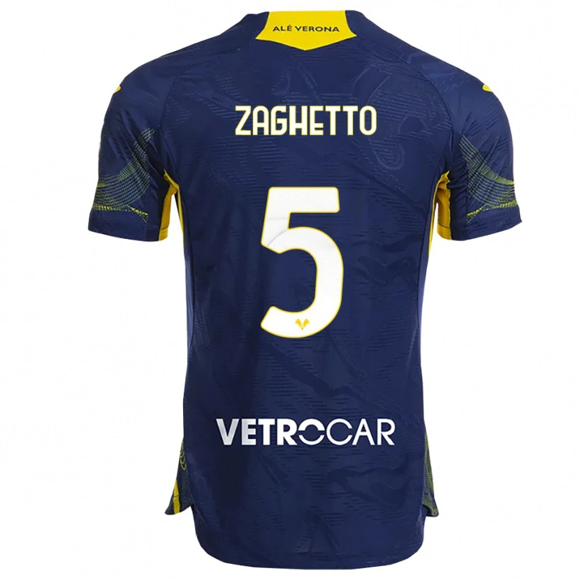 Danxen Barn Habib Zaghetto #5 Marinblå Gul Hemmatröja Matchtröjor 2025/26 Tröjor T-Tröja