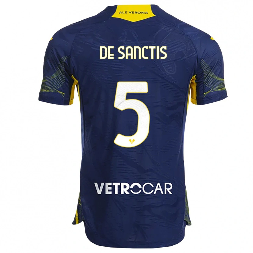 Danxen Barn Aurora De Sanctis #5 Marinblå Gul Hemmatröja Matchtröjor 2025/26 Tröjor T-Tröja