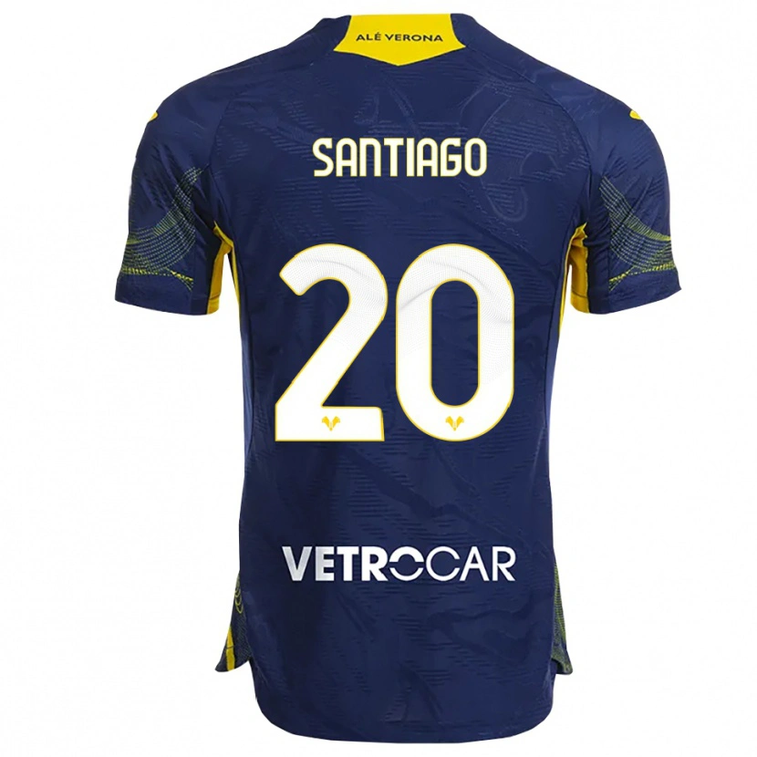 Danxen Barn Yellu Santiago #20 Marinblå Gul Hemmatröja Matchtröjor 2025/26 Tröjor T-Tröja