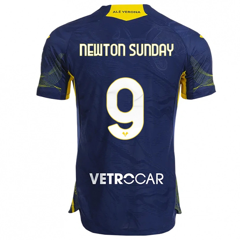 Danxen Barn Eloghosa Newton Sunday #9 Marinblå Gul Hemmatröja Matchtröjor 2025/26 Tröjor T-Tröja