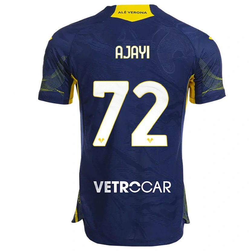 Danxen Barn Junior Ajayi #72 Marinblå Gul Hemmatröja Matchtröjor 2025/26 Tröjor T-Tröja