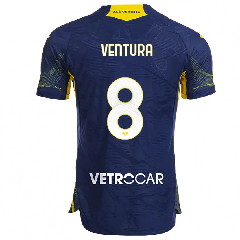 Danxen Barn Ciro Ventura #8 Marinblå Gul Hemmatröja Matchtröjor 2025/26 Tröjor T-Tröja