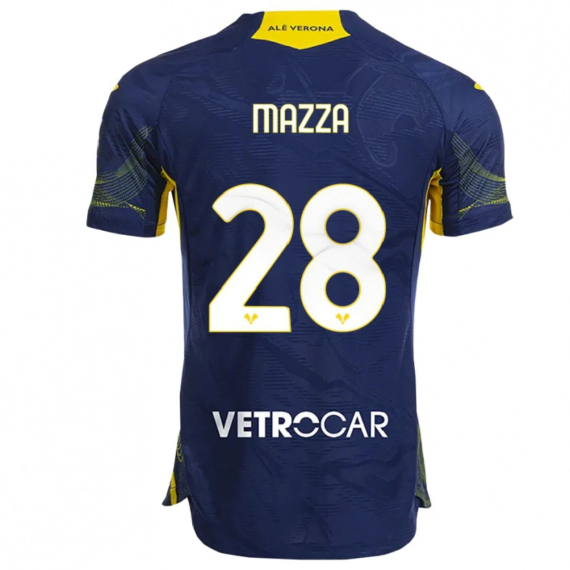 Danxen Barn Vittoria Karol Mazza #28 Marinblå Gul Hemmatröja Matchtröjor 2025/26 Tröjor T-Tröja