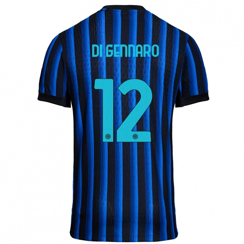 Danxen Barn Raffaele Di Gennaro #12 Svart Blå Hemmatröja Matchtröjor 2025/26 Tröjor T-Tröja