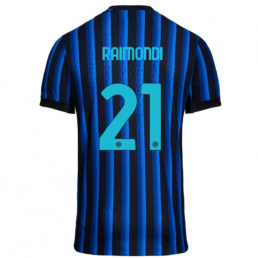 Danxen Barn Paolo Raimondi #21 Svart Blå Hemmatröja Matchtröjor 2025/26 Tröjor T-Tröja