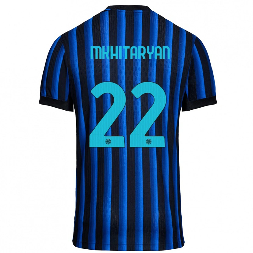 Danxen Barn Henrikh Mkhitaryan #22 Svart Blå Hemmatröja Matchtröjor 2025/26 Tröjor T-Tröja