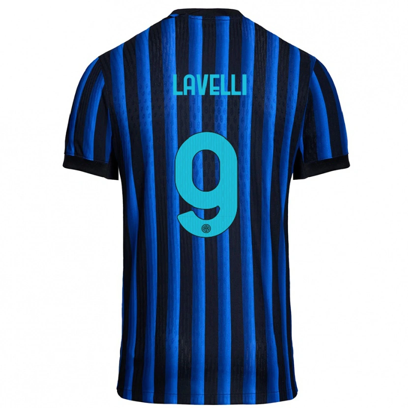 Danxen Barn Matteo Lavelli #9 Svart Blå Hemmatröja Matchtröjor 2025/26 Tröjor T-Tröja