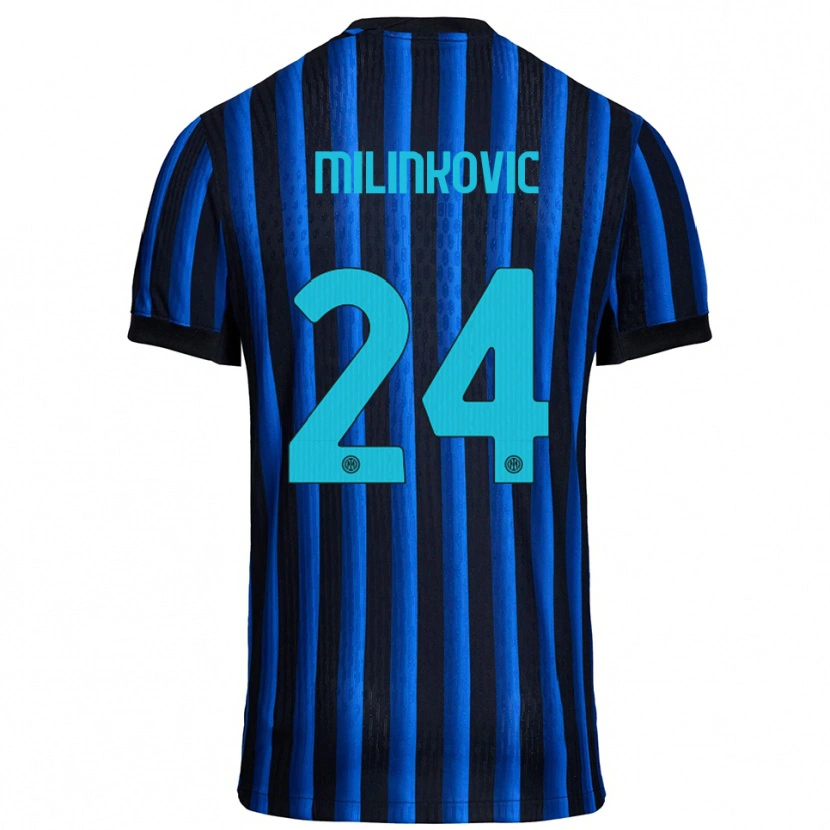 Danxen Barn Marija Milinković #24 Svart Blå Hemmatröja Matchtröjor 2025/26 Tröjor T-Tröja