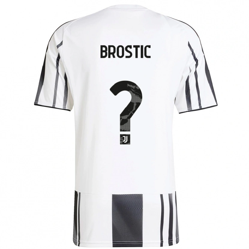 Danxen Barn Gabriel Brostic #0 Vit Svart Hemmatröja Matchtröjor 2025/26 Tröjor T-Tröja